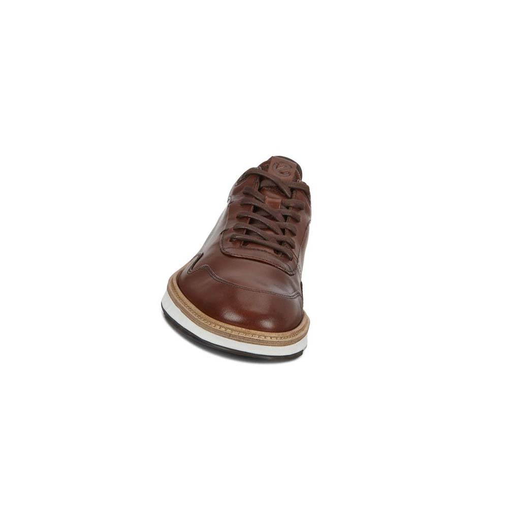 Men's Ecco St.1 Hybrid Sneakers Brown | USA 646JPQ